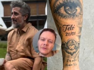 Marcos Mion e a brincadeira da tatuagem de aniversário de Michel Teló