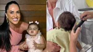 Primeiro corte de cabelo da Filha de Graciele Lacerda